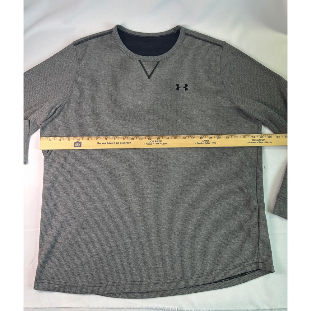 Under Armour Men's Long Sleeve Shirt - Gray with Black Logo - Picture 6 of 8